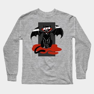 count duke vampire cat with bat wings Long Sleeve T-Shirt